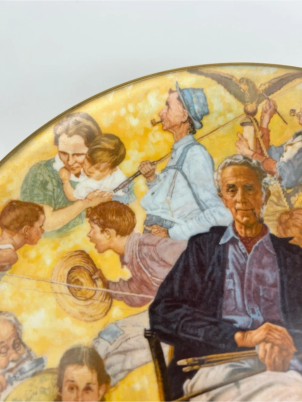 FINAL SALE! Viletta Norman Rockwell Remembered 1979 Collector Plate Gold Trim
